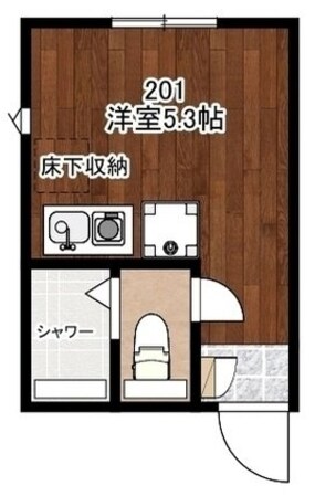 アンブランシュ大口Aの物件間取画像